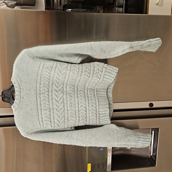 💕FOR LOVE & LEMONS💕 Dominique Shoulder Pad Sweater ~ Green Small S NWT - Picture 13 of 16